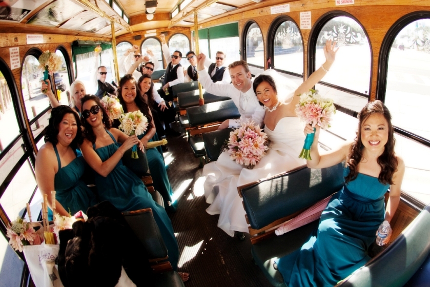 Cable Car Bus San Diego Wedding Planner Shellie Ferrer InStyle Event Planning