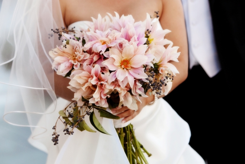 Wild Dahlia Bridal Bouquet San Diego Wedding Planner InStyle Event Planning