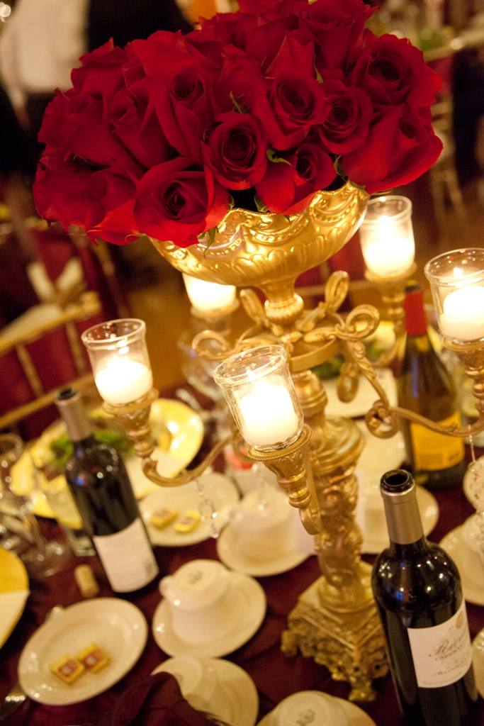 Red Rose Candelabra Centerpiece Tablescape San Diego Wedding Planner InStyle Event Planning