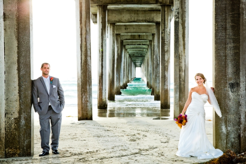 Bride and Groom Pier Beach San Diego Wedding Planner Shellie Ferrer InStyle Event Planning